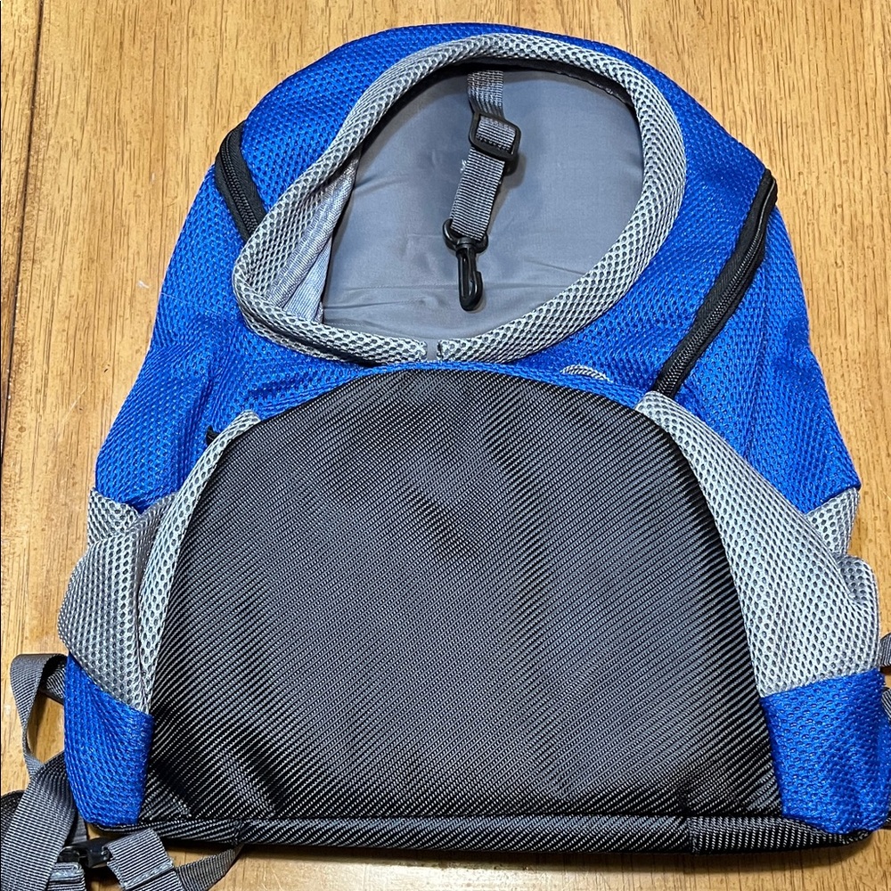 Blue & Gray Pet Carrier Backpack - Comfortable Travel Dog Carrier
